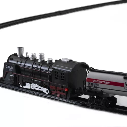 Kit Locomotiva Trilhos Vagões 1,88 Metros Trem Brinquedo