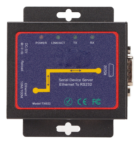 Z Convertidor Rs232 A Ethernet Rj45 10/100m, Velocidad De
