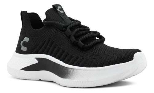 Tenis Running Charly Para Caballero Textil Negro Memory Foam
