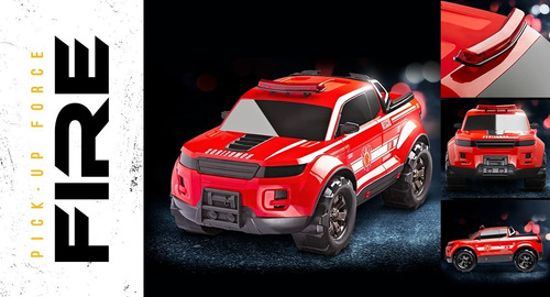 Camioneta Bombero Pickup Force Rueda Libre 41 Cm Roma 0992