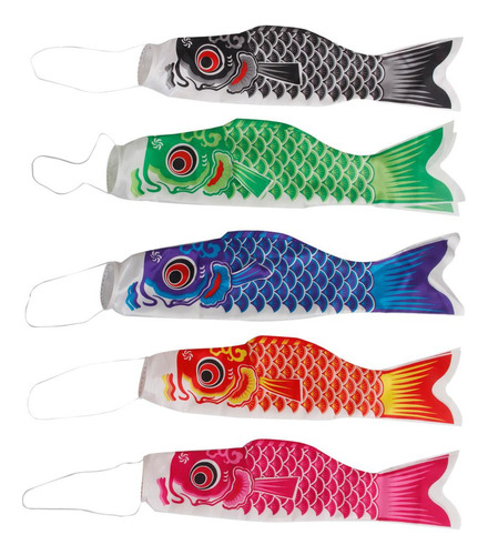 13d 5pcs 40cm Koi Carp Wind Sock Kite Bandera Decoración