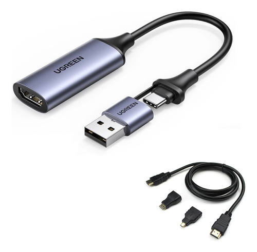 Capturadora De Video Usb 2.0 Hdmi 1080p Ugreen Pc Laptop Cel