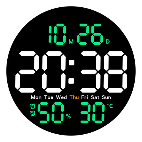 Reloj Digital De Pared Con Mando A Distancia Reloj Led 25cm