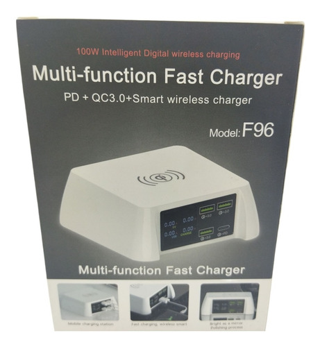 Carregador Wireless Multifuncional Usb Fast Charger F96 