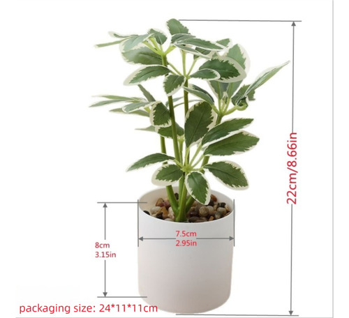 Plantas Artificiales En Maceta Schefflera Octophylla