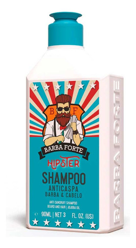Shampoo Viagem Anticaspa Hipster 90ml Barba Forte
