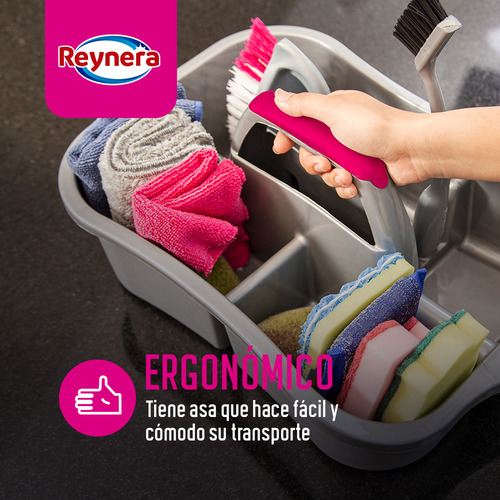 Reynera Kit: Tool Caddy, Fibra Lavatalla y Cepillos de Cocina y Azulejos