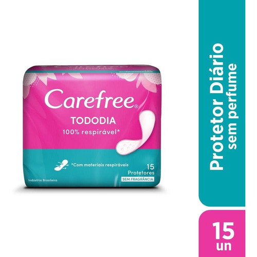 Protetor Diário Carefree Todo Dia Sem Perfume C/ 15 Unidades