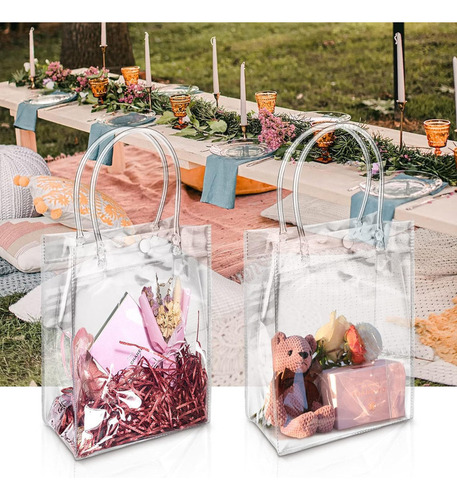 \ Bolsa De Regalo De Pvc Reutilizable Con Asa 30-(15*20*7cm)