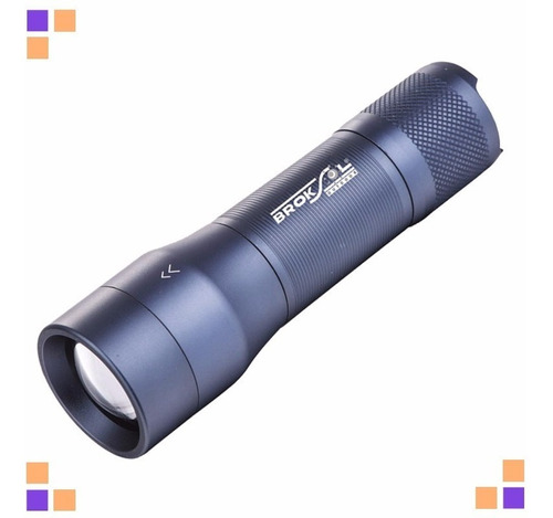 Linterna Led De Mano Broksol 250 Lumenes 100mts Impermeable Color De La Linterna Azul Acero Color De La Luz Azul