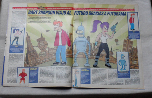 Futurama Simpsons Matt Groening Año 1999 Y Revista Semanario