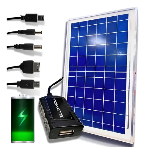 Placa Solar 6v 6w Com Usb Para Camping/carrega Celular