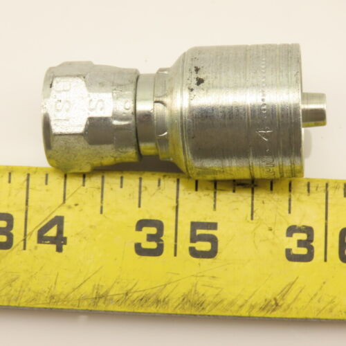 Eaton Hydraulic Crimp Fitting (-4 ) Hose X 1/4 Bsp Inve Aal