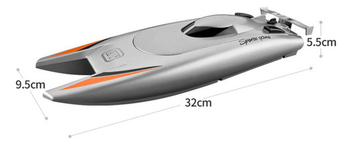 Motor Rc Barco Modelo De Alta Velocidad De Plata 1 Batería