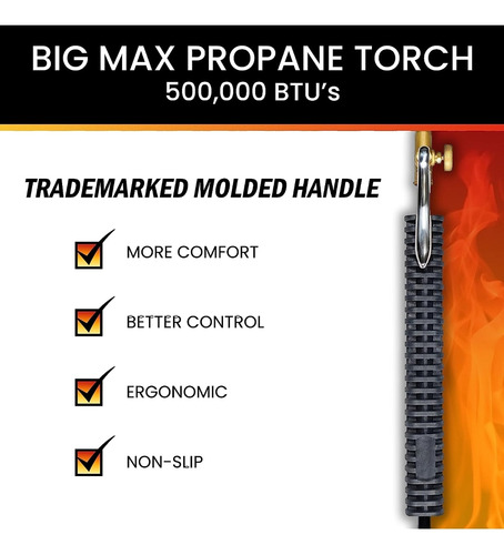 Soplete Antorcha Hot Max 500g Big Max 500,000 Btu Propano