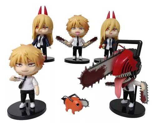 Figuras Colección Anime Chainsaw Man Set X6