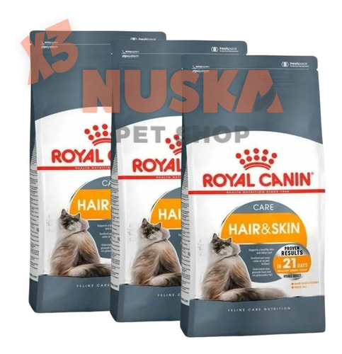 Royal Canin Hair & Skin Care Cat 2 Kg 3 Unidades Piel Y Pelo