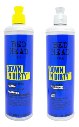 Tigi Bed Head Kit Down N Dirty Shampoo Acondicionador 400ml