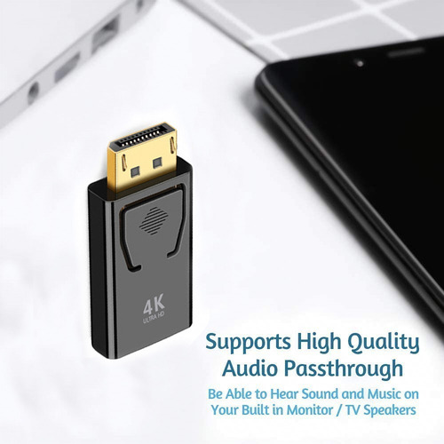 Imagen 3 de 7 de Adaptador Displayport (dp) A Hdmi, 4k Macho A Hembra
