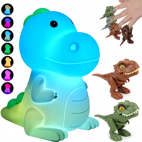 J: Jja Lámpara De Noche Con Diseño De Dinosaurio Para