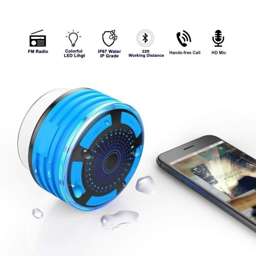 Imagen 2 de 3 de Bocina Bluetooth Para El Baño, Duchas, Jacuzzi, Piscina