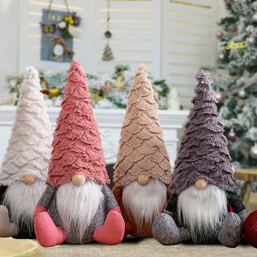 4 * Enfeites De Elfos E Gnomos De Pelúcia De Natal
