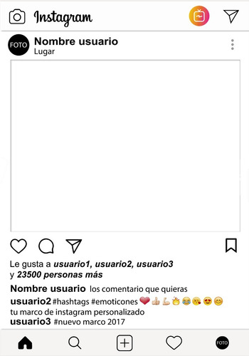 Marco Instagram Version Actualizada Personalizado Imprimible