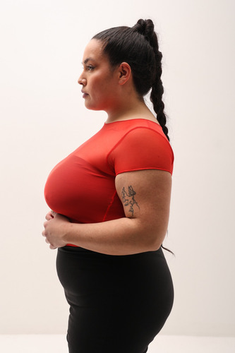 Remera Top Para Salir Tul Woka Mujer Naif