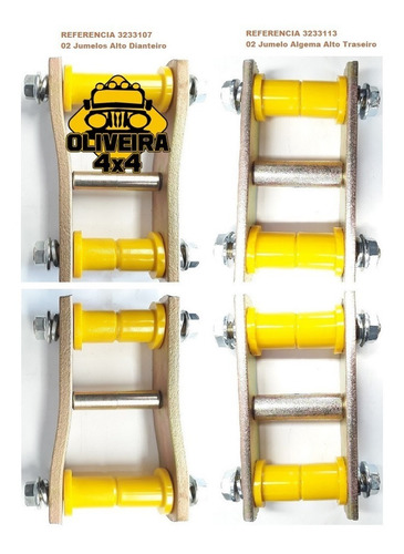 Imagem 3 de 6 de Jumelo Alto Willys Rural, F-75 - Kit Com 2 Pares