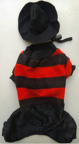 Disfraz Halloween Freddy Krueger Perro Talla 1 Envio Gratis
