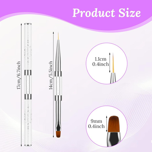 Thinp Cepillo Constructor De Gel De Doble Extremo, 2 Piezas,