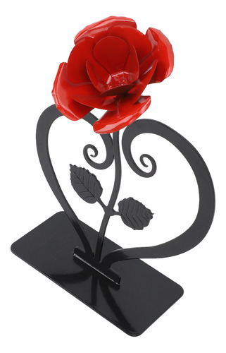 Adorno De Mesa Con Forma De Rosa De Hierro, Adorno Floral Pe