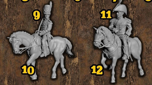 Miniaturas Ingleses A Caballo Siglo Xviii, 1/32 Color Blanco