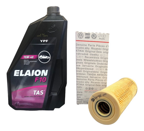 Filtro Aceite Vw Bora Tdi Diesel + Aceite 15w40 Elaion