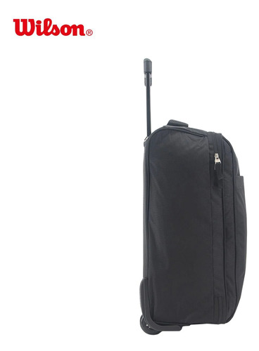 Valija Bolso Con Carro Wilson Plegable 21p De Lona Negro Lisa