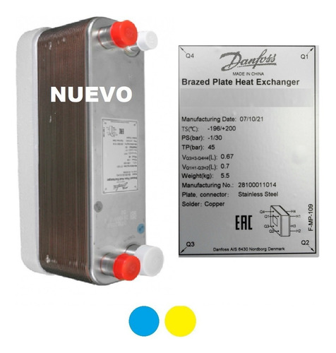 Intercambiador Placas Danfoss 2ton B3-030-20-3.0-hq 021b2056