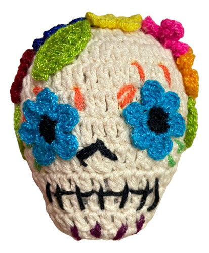 Cráneo Crochet Artesanal Grande 