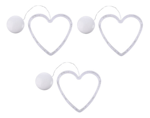 Lámpara Led Decor Love Con Ventosa, 3 Unidades