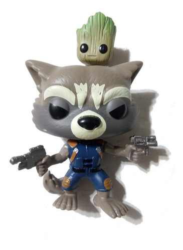 Muñeco Rocket / Groot Símil Funko Pop! #211 Articulado 9 Cm