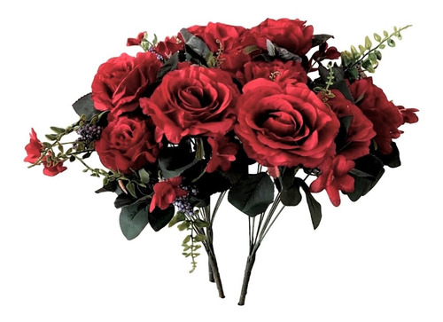 5 Buques De Rosas Flores Artificiais decorativas Atacado | Parcelamento sem  juros