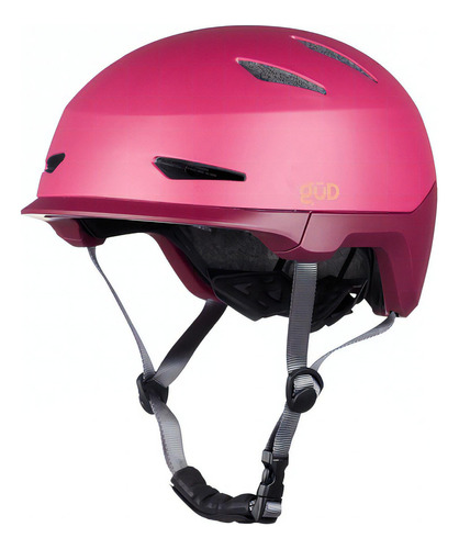 Casco Bicicleta Urbano Gud Block Ciclismo Regulable Color Violeta Talle L