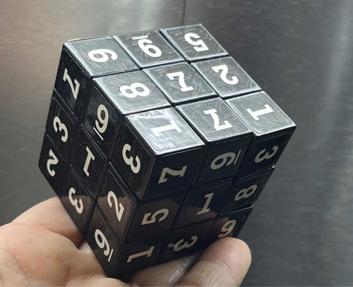 Cubo Rubik Negro Con Numeros