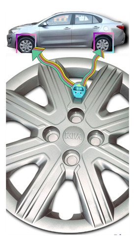 3 Polveras De Acero Para Kia Rio 2021 Pintura Original. (Usado)