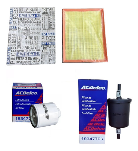 Kit Filtros X3  Acdelco Chevrolet Astra Zafira  2.0/2.4 