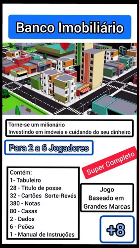 Banco Imobiliário Jogo Tabuleiro Tradicional