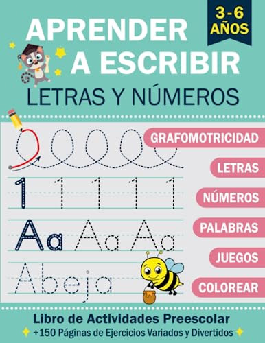 Libro : Aprender A Escribir Letras Y Numeros Libro De... 