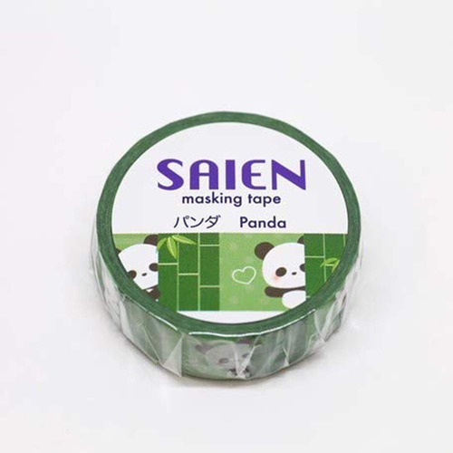 Saien Washi Masking Tape (15mm) Panda Bamboo Scrapbooki...