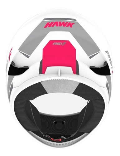 Imagen 4 de 4 de Casco Para Moto Integral Hawk Rs1 Fucsia F Talle L