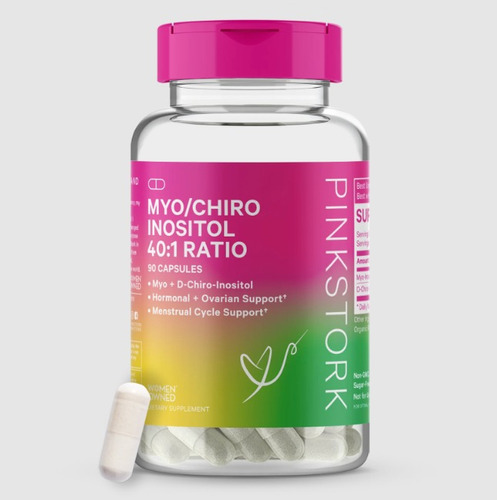 Pinkstork | Myo/chiro Inositol 40:1 Blend | 90 Capsules