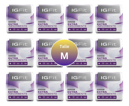 Igfit Ropa Interior Talle Mediano X 12 Packs De 8u